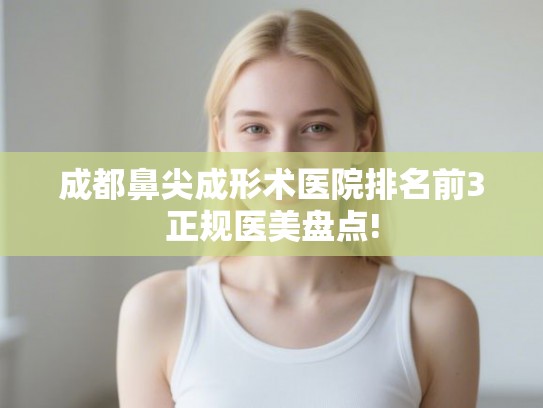 成都鼻尖成形术医院排名前3正规医美盘点!