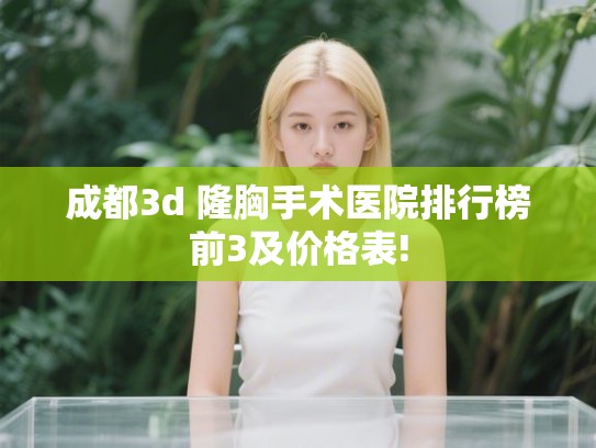 成都3d 隆胸手术医院排行榜前3及价格表!