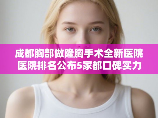 成都胸部做隆胸手术全新医院医院排名公布5家都口碑实力兼备!