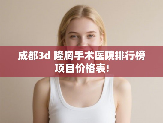 成都3d 隆胸手术医院排行榜项目价格表!