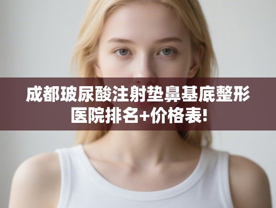 成都玻尿酸注射垫鼻基底整形医院排名+价格表!
