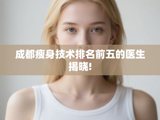 成都瘦身技术排名前五的医生揭晓! 成都瘦身技术排名前五的医生揭晓!