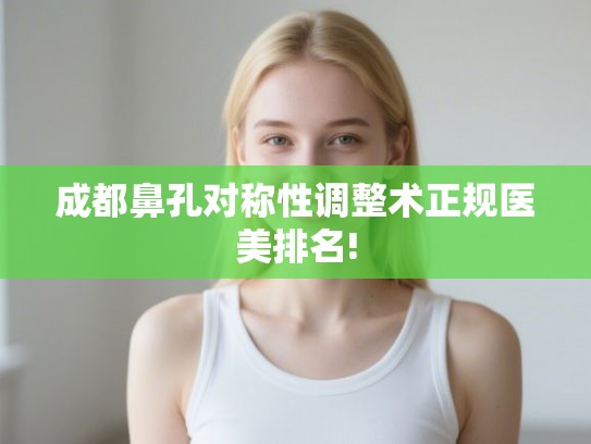 成都鼻孔对称性调整术正规医美排名!