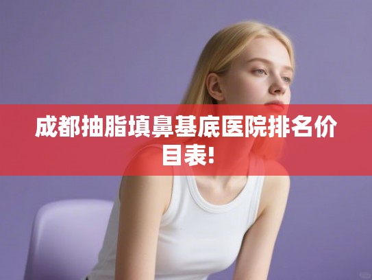成都抽脂填鼻基底医院排名价目表! 成都抽脂填鼻基底医院排名价目表!