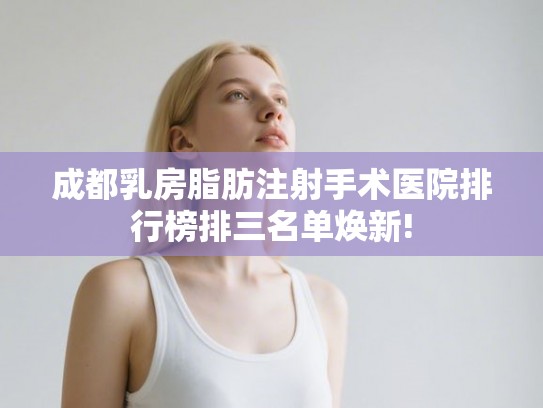 成都乳房脂肪注射手术医院排行榜排三名单焕新!