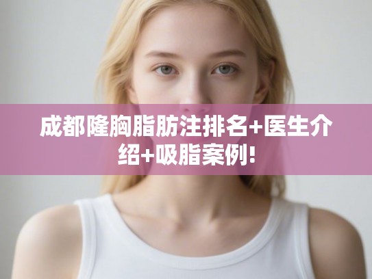 成都隆胸脂肪注排名+医生介绍+吸脂案例!