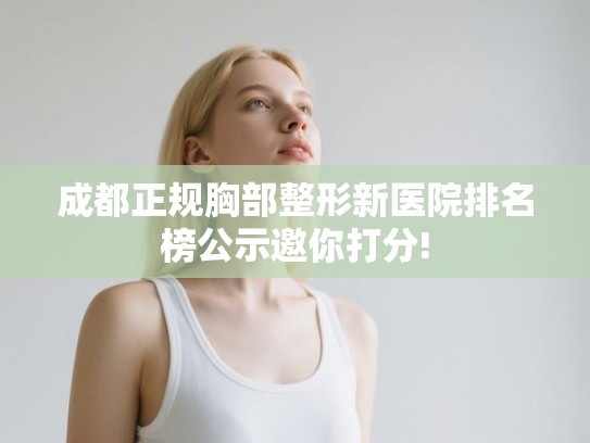 成都正规胸部整形新医院排名榜公示邀你打分!