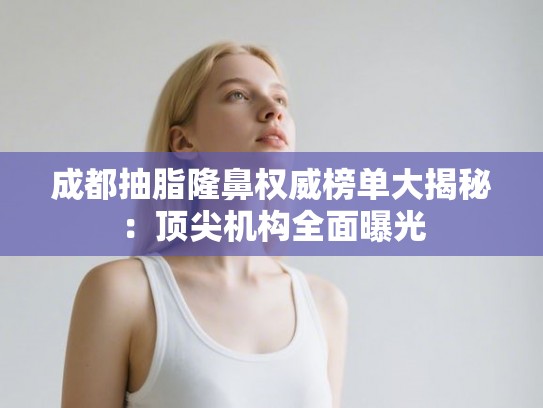 成都抽脂隆鼻权威榜单大揭秘：顶尖机构全面曝光