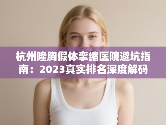 杭州隆胸假体挛缩医院避坑指南：2023真实排名深度解码