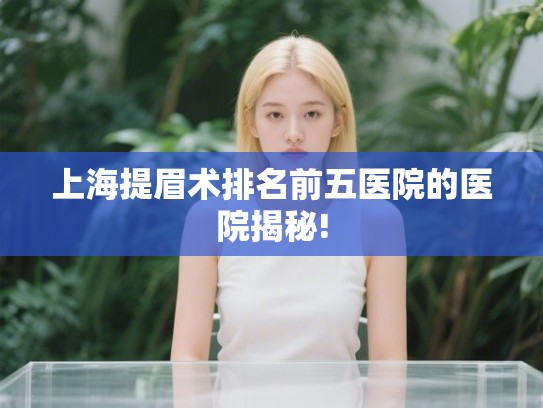 上海提眉术排名前五医院的医院揭秘!