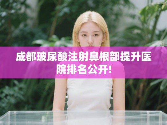 成都玻尿酸注射鼻根部提升医院排名公开!
