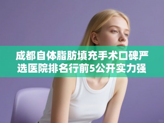 成都自体脂肪填充手术口碑严选医院排名行前5公开实力强!