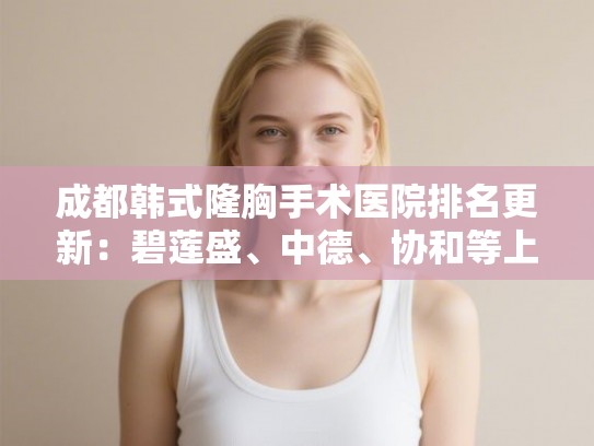 成都韩式隆胸手术医院排名更新:碧莲盛、中德、协和等上榜! 成都韩式隆胸手术医院排名更新:碧莲盛、中德、协和等上榜!