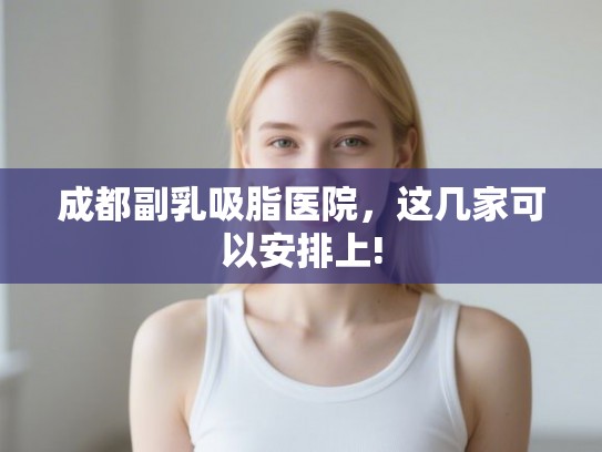 成都副乳吸脂医院,这几家可以安排上! 成都副乳吸脂医院,这几家可以安排上!