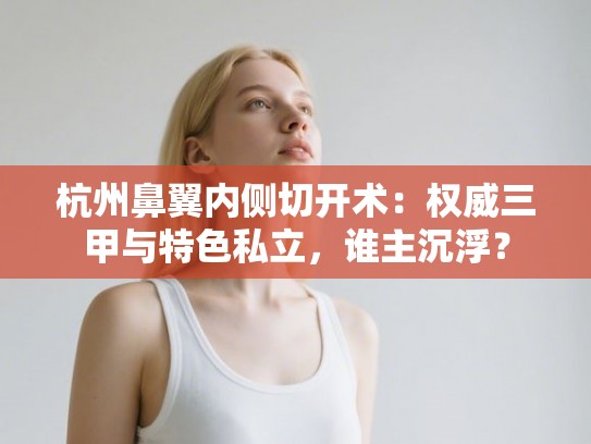 杭州鼻翼内侧切开术:权威三甲与特色私立,谁主沉浮? 杭州鼻翼内侧切开术:权威三甲与特色私立,谁主沉浮?
