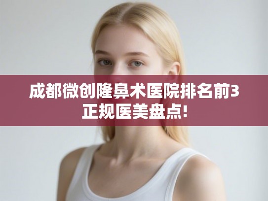 成都微创隆鼻术医院排名前3正规医美盘点!