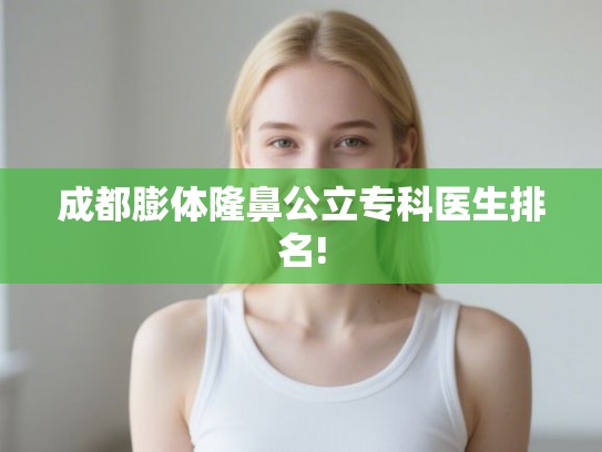 成都膨体隆鼻公立专科医生排名! 成都膨体隆鼻公立专科医生排名!