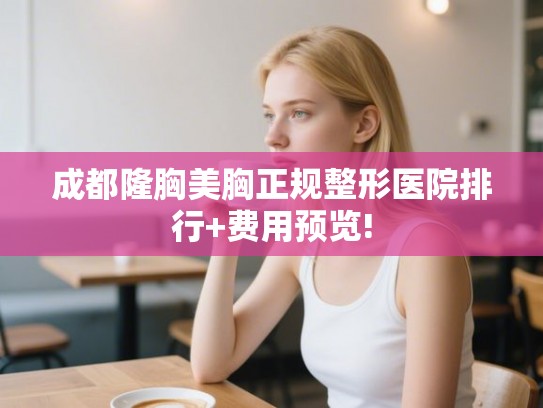 成都隆胸美胸正规整形医院排行+费用预览! 成都隆胸美胸正规整形医院排行+费用预览!