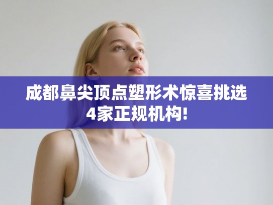 成都鼻尖顶点塑形术惊喜挑选4家正规机构!