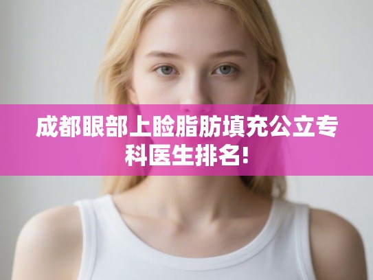 成都眼部上睑脂肪填充公立专科医生排名!
