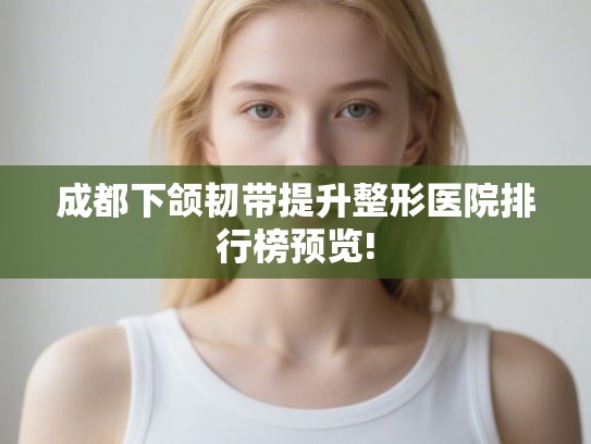 成都下颌韧带提升整形医院排行榜预览! 成都下颌韧带提升整形医院排行榜预览!