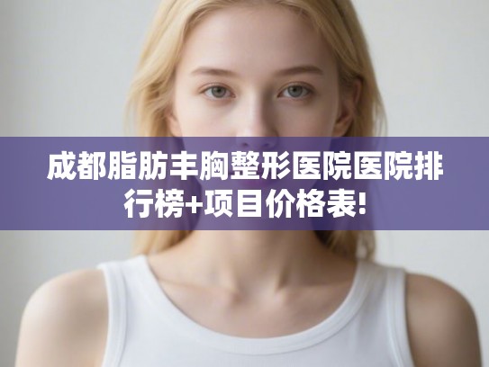 成都脂肪丰胸整形医院医院排行榜+项目价格表! 成都脂肪丰胸整形医院医院排行榜+项目价格表!