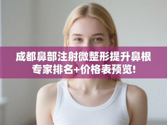 成都鼻部注射微整形提升鼻根专家排名+价格表预览!