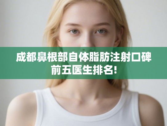 成都鼻根部自体脂肪注射口碑前五医生排名! 成都鼻根部自体脂肪注射口碑前五医生排名!