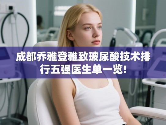 成都乔雅登雅致玻尿酸技术排行五强医生单一览! 成都乔雅登雅致玻尿酸技术排行五强医生单一览!