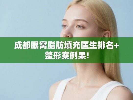 成都眼窝脂肪填充医生排名+整形案例果!