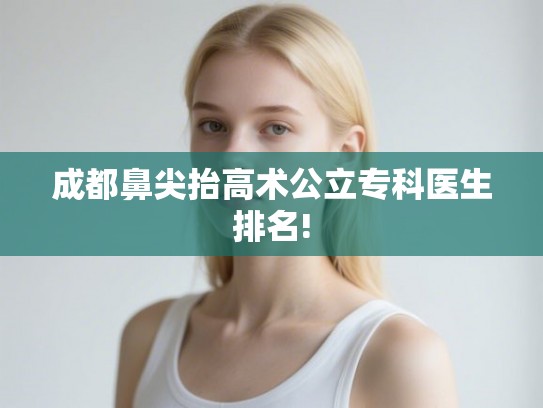 成都鼻尖抬高术公立专科医生排名! 成都鼻尖抬高术公立专科医生排名!