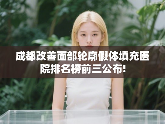 成都改善面部轮廓假体填充医院排名榜前三公布! 成都改善面部轮廓假体填充医院排名榜前三公布!