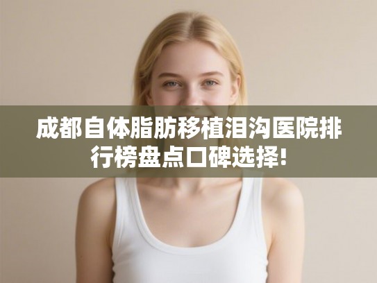 成都自体脂肪移植泪沟医院排行榜盘点口碑选择! 成都自体脂肪移植泪沟医院排行榜盘点口碑选择!
