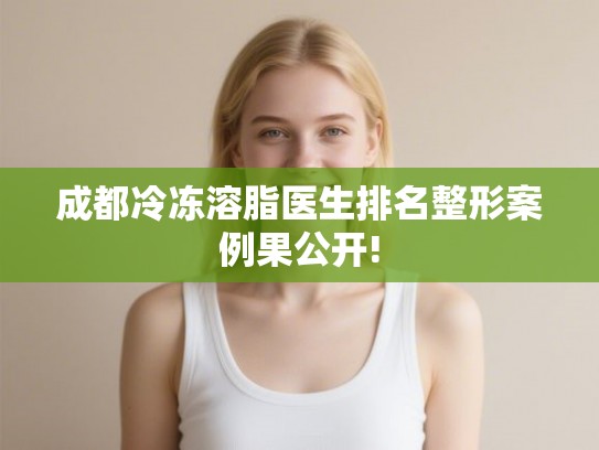 成都冷冻溶脂医生排名整形案例果公开! 成都冷冻溶脂医生排名整形案例果公开!