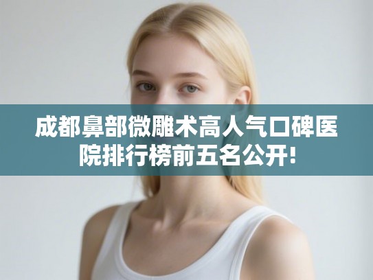 成都鼻部微雕术高人气口碑医院排行榜前五名公开! 成都鼻部微雕术高人气口碑医院排行榜前五名公开!