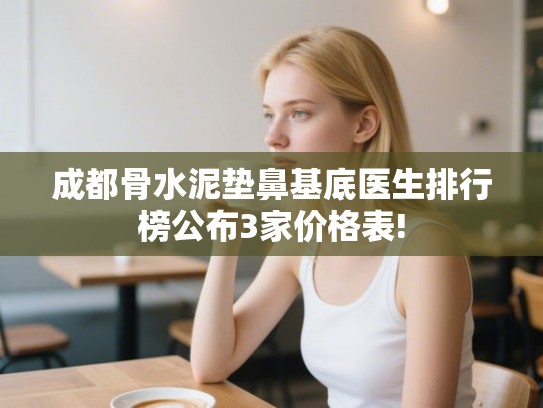成都骨水泥垫鼻基底医生排行榜公布3家价格表! 成都骨水泥垫鼻基底医生排行榜公布3家价格表!