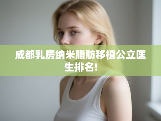 成都乳房纳米脂肪移植公立医生排名! 成都乳房纳米脂肪移植公立医生排名!