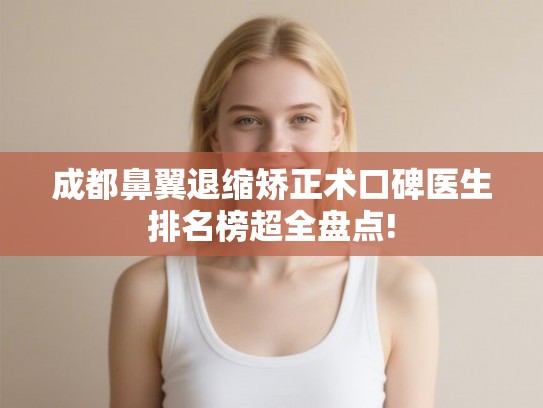 成都鼻翼退缩矫正术口碑医生排名榜超全盘点! 成都鼻翼退缩矫正术口碑医生排名榜超全盘点!