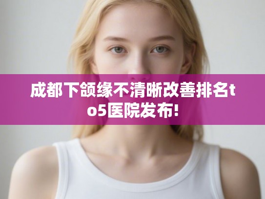 成都下颌缘不清晰改善排名to5医院发布! 成都下颌缘不清晰改善排名to5医院发布!