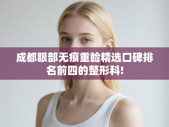 成都眼部无痕重睑精选口碑排名前四的整形科! 成都眼部无痕重睑精选口碑排名前四的整形科!