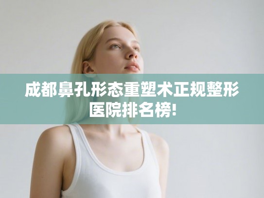 成都鼻孔形态重塑术正规整形医院排名榜! 成都鼻孔形态重塑术正规整形医院排名榜!
