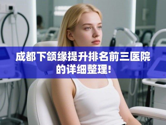 成都下颌缘提升排名前三医院的详细整理! 成都下颌缘提升排名前三医院的详细整理!