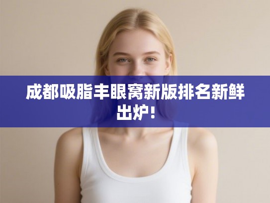 成都吸脂丰眼窝新版排名新鲜出炉! 成都吸脂丰眼窝新版排名新鲜出炉!