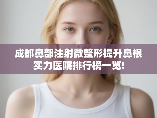 成都鼻部注射微整形提升鼻根实力医院排行榜一览! 成都鼻部注射微整形提升鼻根实力医院排行榜一览!