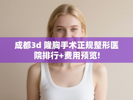 成都3d 隆胸手术正规整形医院排行+费用预览! 成都3d 隆胸手术正规整形医院排行+费用预览!