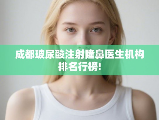 成都玻尿酸注射隆鼻医生机构排名行榜! 成都玻尿酸注射隆鼻医生机构排名行榜!