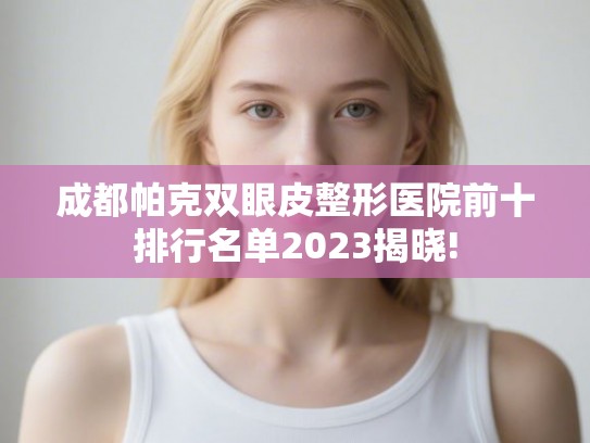 成都帕克双眼皮整形医院前十排行名单2023揭晓! 成都帕克双眼皮整形医院前十排行名单2023揭晓!