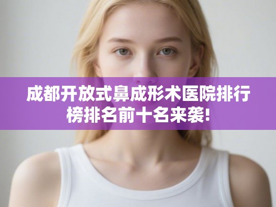 成都开放式鼻成形术医院排行榜排名前十名来袭! 成都开放式鼻成形术医院排行榜排名前十名来袭!