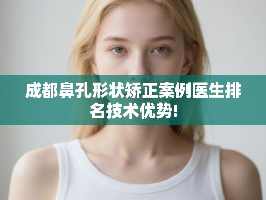 成都鼻孔形状矫正案例医生排名技术优势! 成都鼻孔形状矫正案例医生排名技术优势!