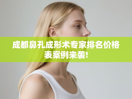 成都鼻孔成形术专家排名价格表案例来袭!